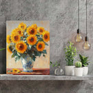 Sunflower Bouquet Still Life Oil Painting Wall Art