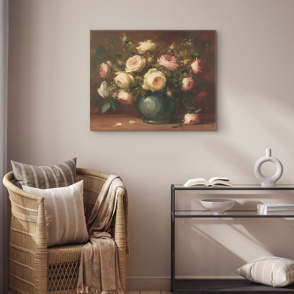 Romantic Rose Bouquet Wall Art