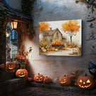 Autumn Pumpkin Farmhouse Charming Rustic Fall Harvest Illustration Wall Art