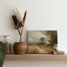 Rustic Countryside Cottage Moody Rural Cottage Path Painting Wall Art