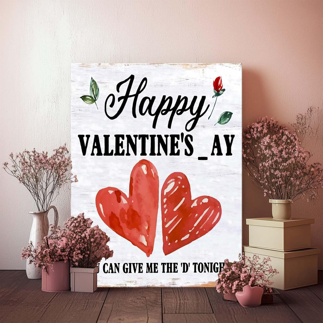 Humorous Happy Valentine's day with Red Heart Design