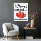 Humorous Happy Valentine's day with Red Heart Design