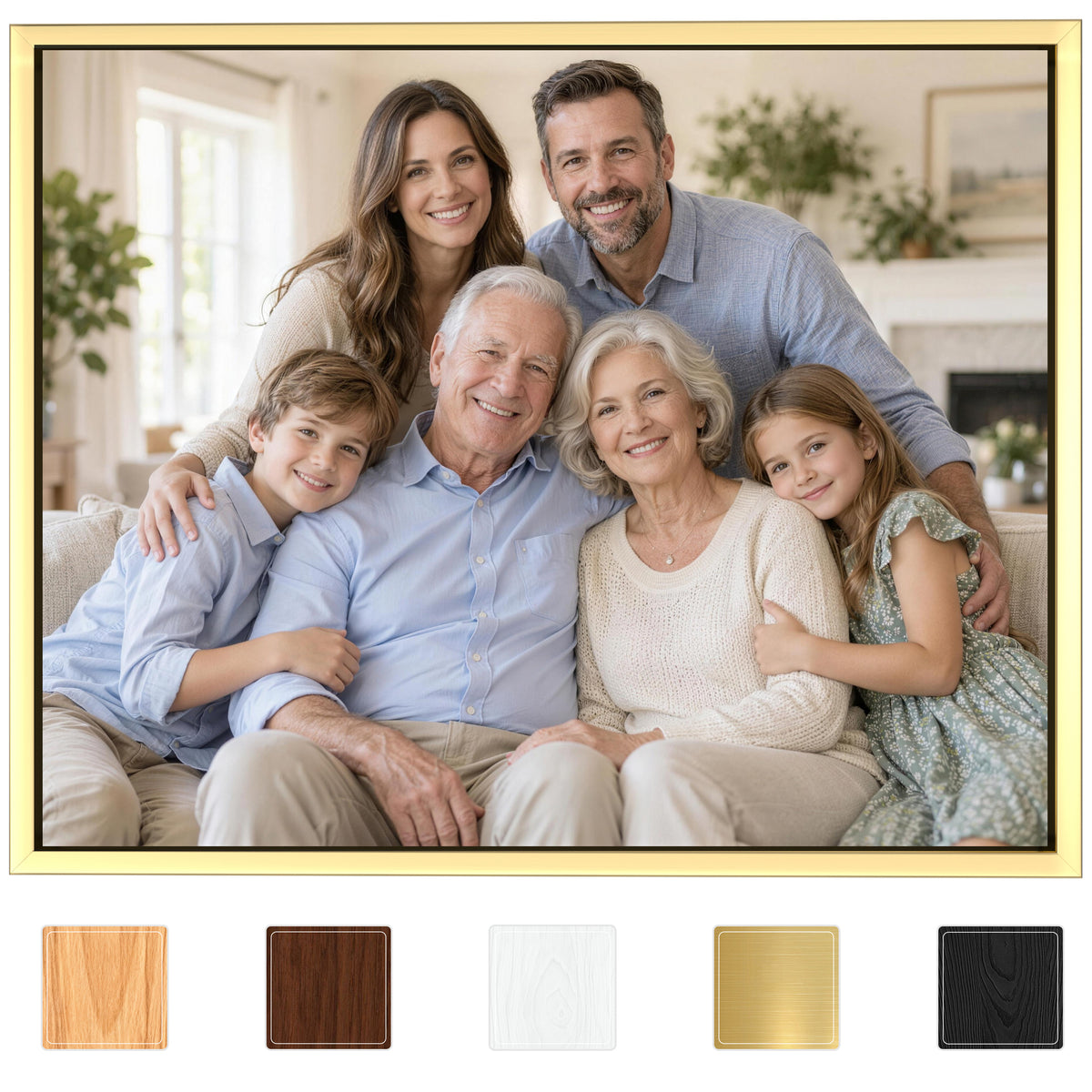 Personalized Family Canvas Print – Custom Family Photo Wall Art