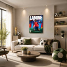 Lamine Yamal Goal Celebration Canvas Wall Art – Spain No. 19 Soccer Print