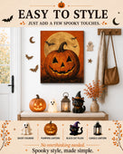 Vintage Jack-o’-Lantern Halloween Canvas Wall Art