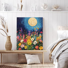 Moonlit Wildflower Meadow Wall Art