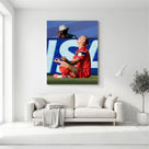 Erling Haaland Meditation Celebration Canvas Wall Art – Norway Soccer Print
