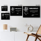 Kobe Bryant Mamba Mentality Canvas Wall Art – Inspirational Basketball Quote Poster for Bedroom, Office and Gym
