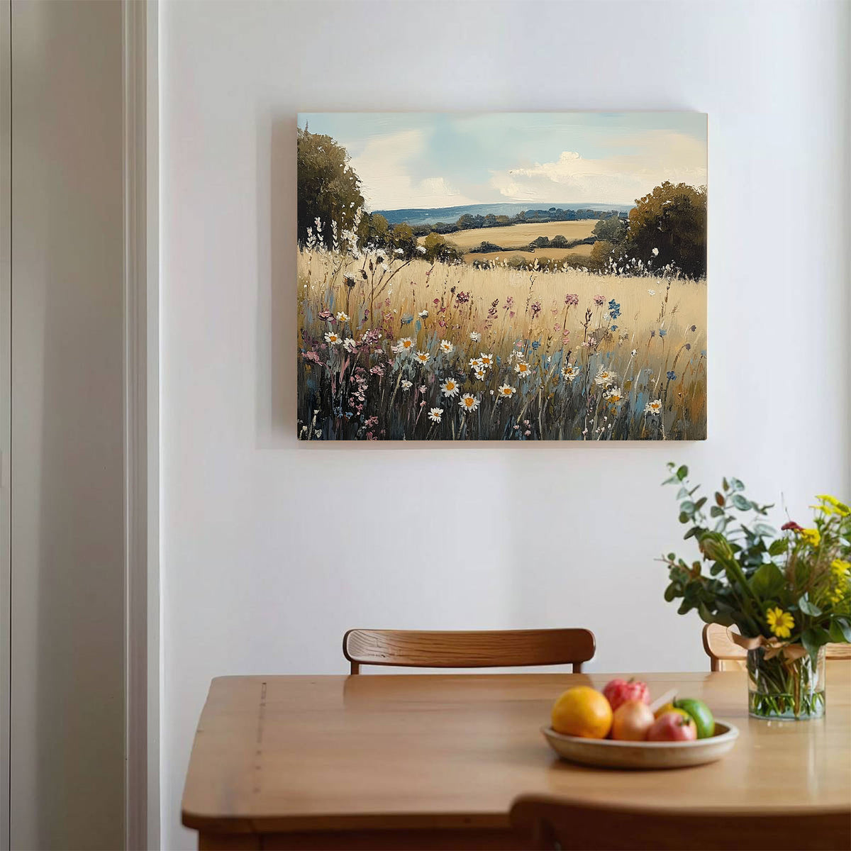 Wildflower Wheat Field Wall Art