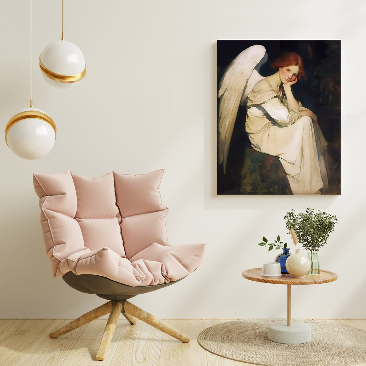 Serene Angel Portrait Wall Art