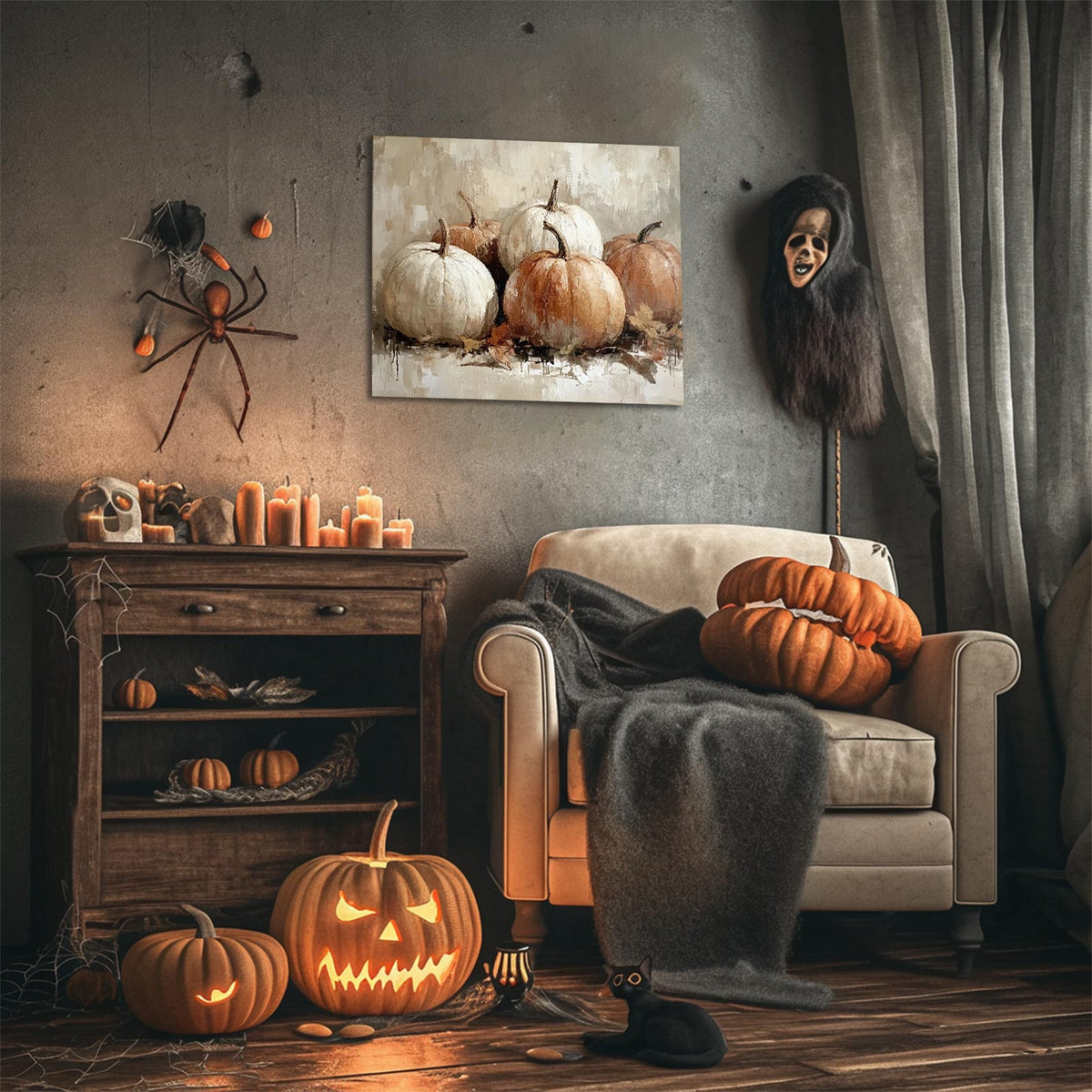 Neutral Pumpkin Harvest Wall Art