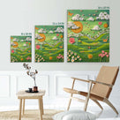 Whimsical Green Garden Paper Art Wall Decor