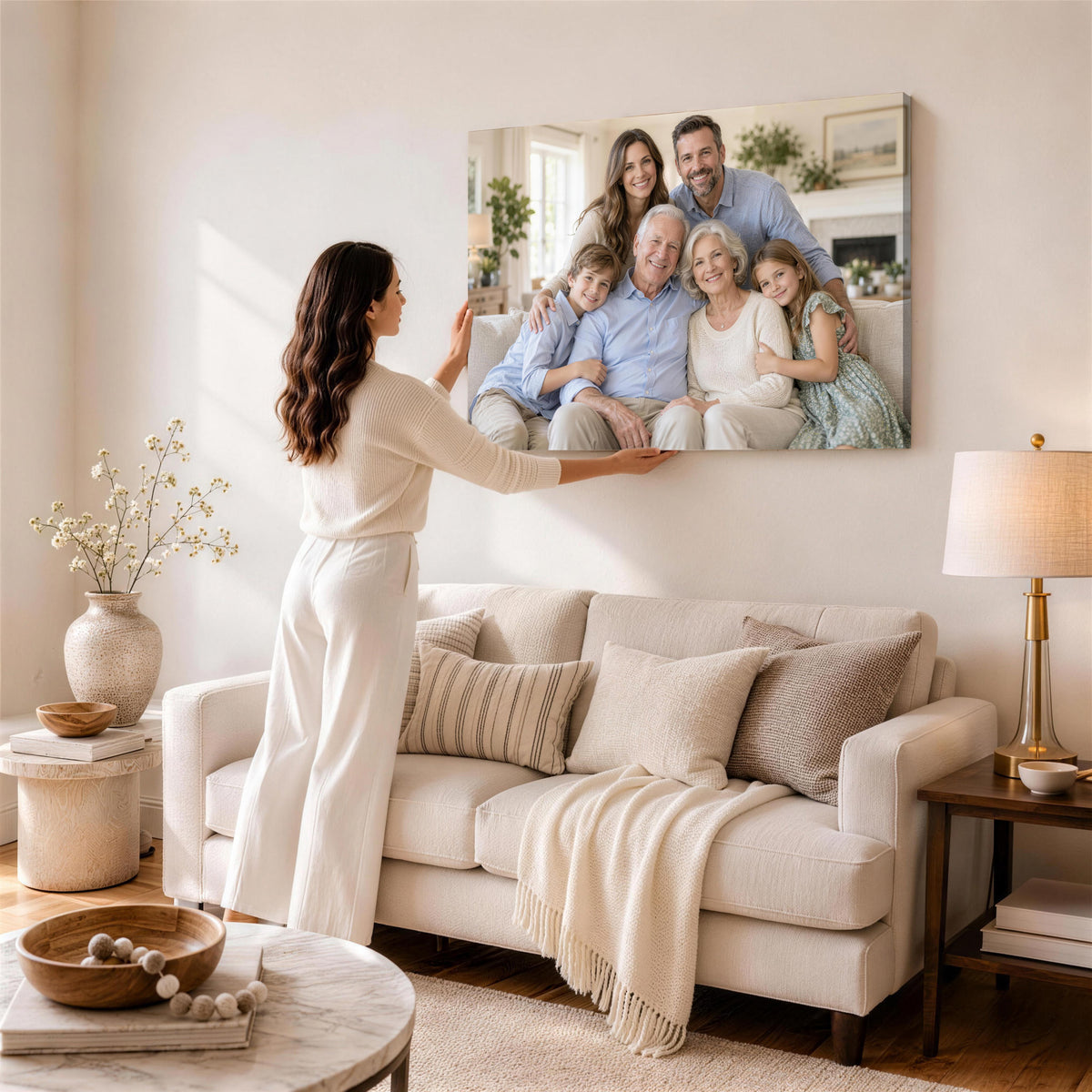 Personalized Family Canvas Print – Custom Family Photo Wall Art