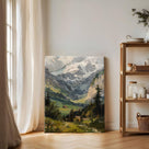 Alpine Mountain Snowy Valley Wall Art