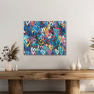 Colorful Graffiti Hearts Wall Art