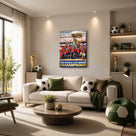 Spain Soccer Team Champions Canvas Wall Art – Trophy Celebration Print