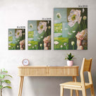 Ethereal Green Botanical Portrait Wall Art