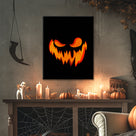 Fiery Jack-o’-Lantern Halloween Canvas Wall Art