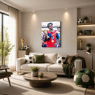 Lamine Yamal Champion Trophy Canvas Wall Art – Spain Soccer Celebration Print
