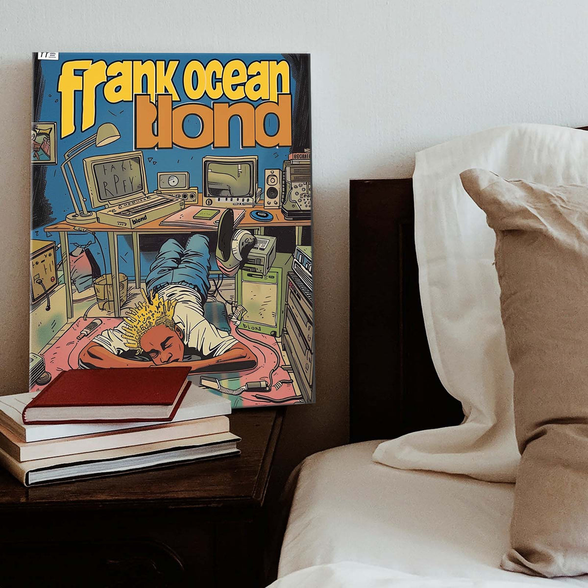 Frank Ocean Blonde Retro Music Studio Canvas Wall Art