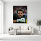 Cape Verde Goalkeeper Emotional Moment Canvas Wall Art – Soccer Portrait Print