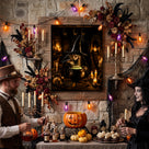 Witch’s Potion Halloween Canvas Wall Art, Gothic Witchcraft Decor