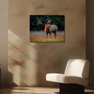 Majestic Elk in the Wild Woodland Canvas Wall Art