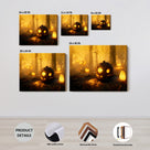Pumpkin Lanterns in the Enchanted Forest Halloween Canvas Wall Art