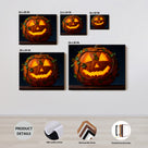 Vine-Wrapped Jack-o’-Lantern Halloween Canvas Wall Art