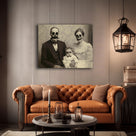 Skeleton Family Portrait Vintage Gothic Family Portrait Painting Wall Art