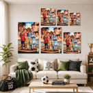 Spain vs Argentina Final Showdown Canvas Wall Art – Soccer Matchup Collage