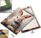 Floral Easter Bunny Canvas Wall Art, Bunny and Flowers Farmhouse Decor Cozy Easter Print Painting Spring Aesthetic Artwork, Holiday Gift Bedroom Living Room Decoration