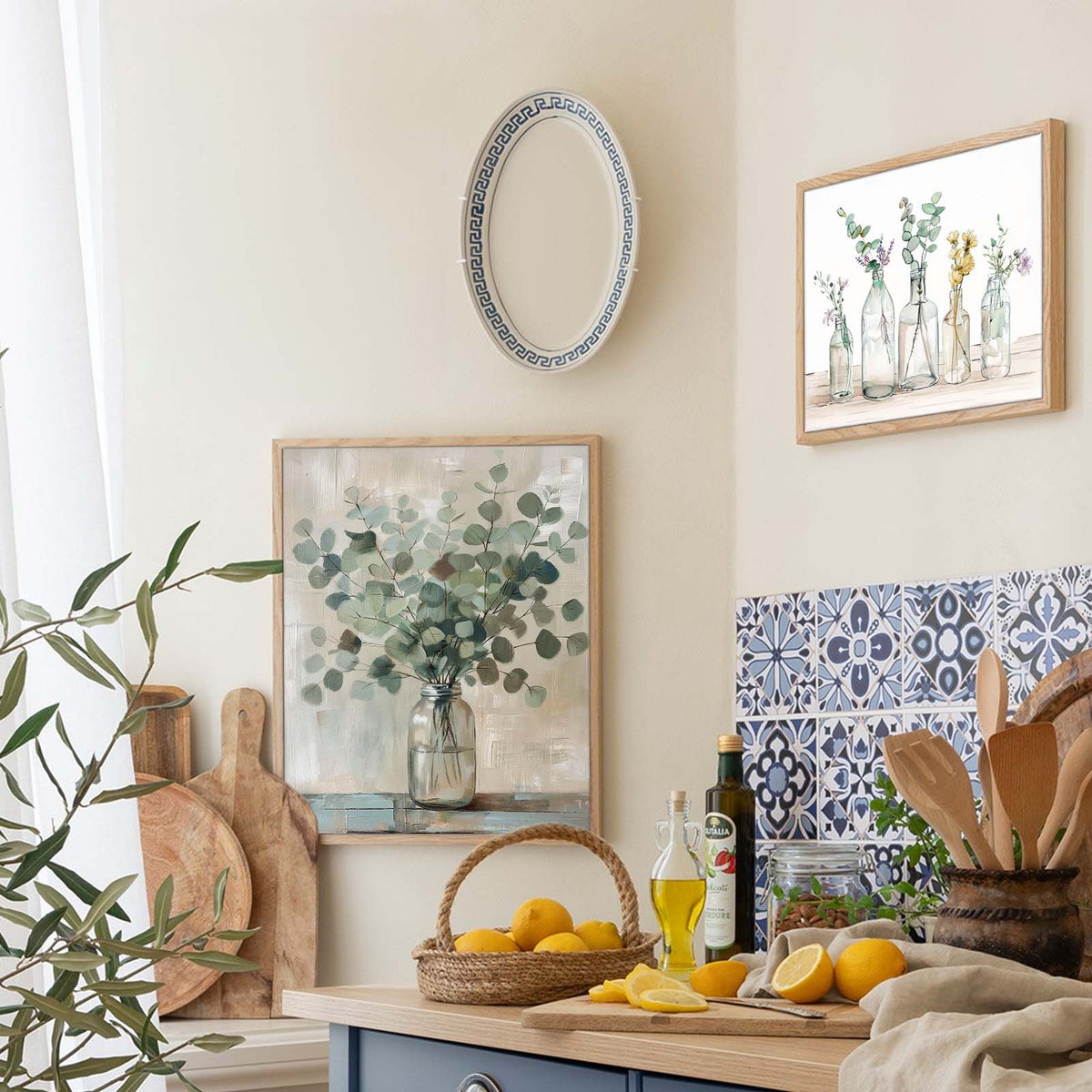Soft Eucalyptus Botanical Canvas Wall Art