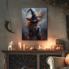 Ember Witch Halloween Canvas Wall Art