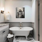 Sloth Reading on the Toilet Wall Art