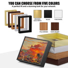 Canvas Floating Frame for Finished Canvas Artwork, Oil Painting Floater Frame for 1.25 Inch Deep Canvas, Gallery Style Picture Frame for Wall Decor with Mounting Hardware