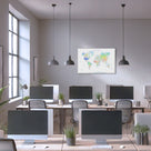 Pastel Watercolor World Map Wall Art