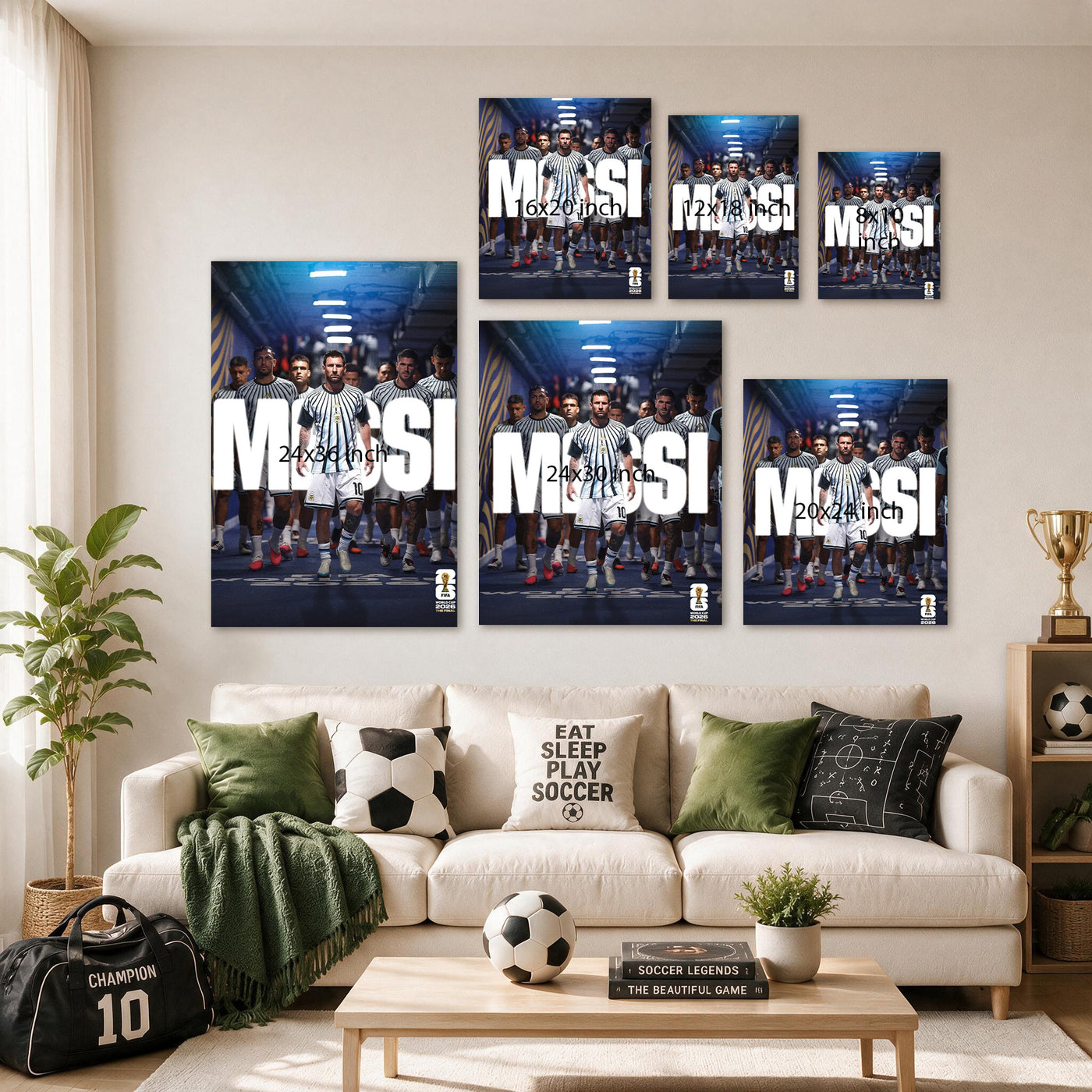 Argentina Team Entrance Canvas Wall Art – Soccer Tunnel Print