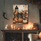 Rustic Pumpkin Harvest Halloween Canvas Wall Art