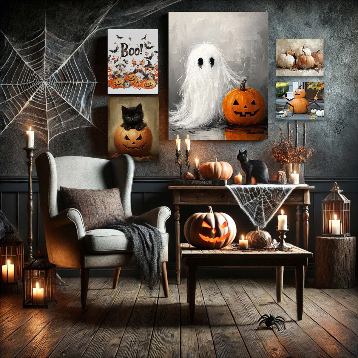 Neutral Pumpkin Harvest Wall Art