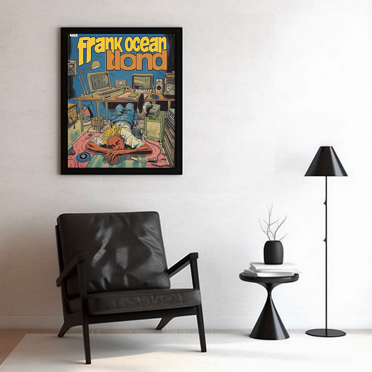 Frank Ocean Blonde Retro Music Studio Canvas Wall Art