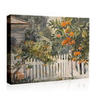 Citrus Garden Fence Watercolor Canvas Wall Art