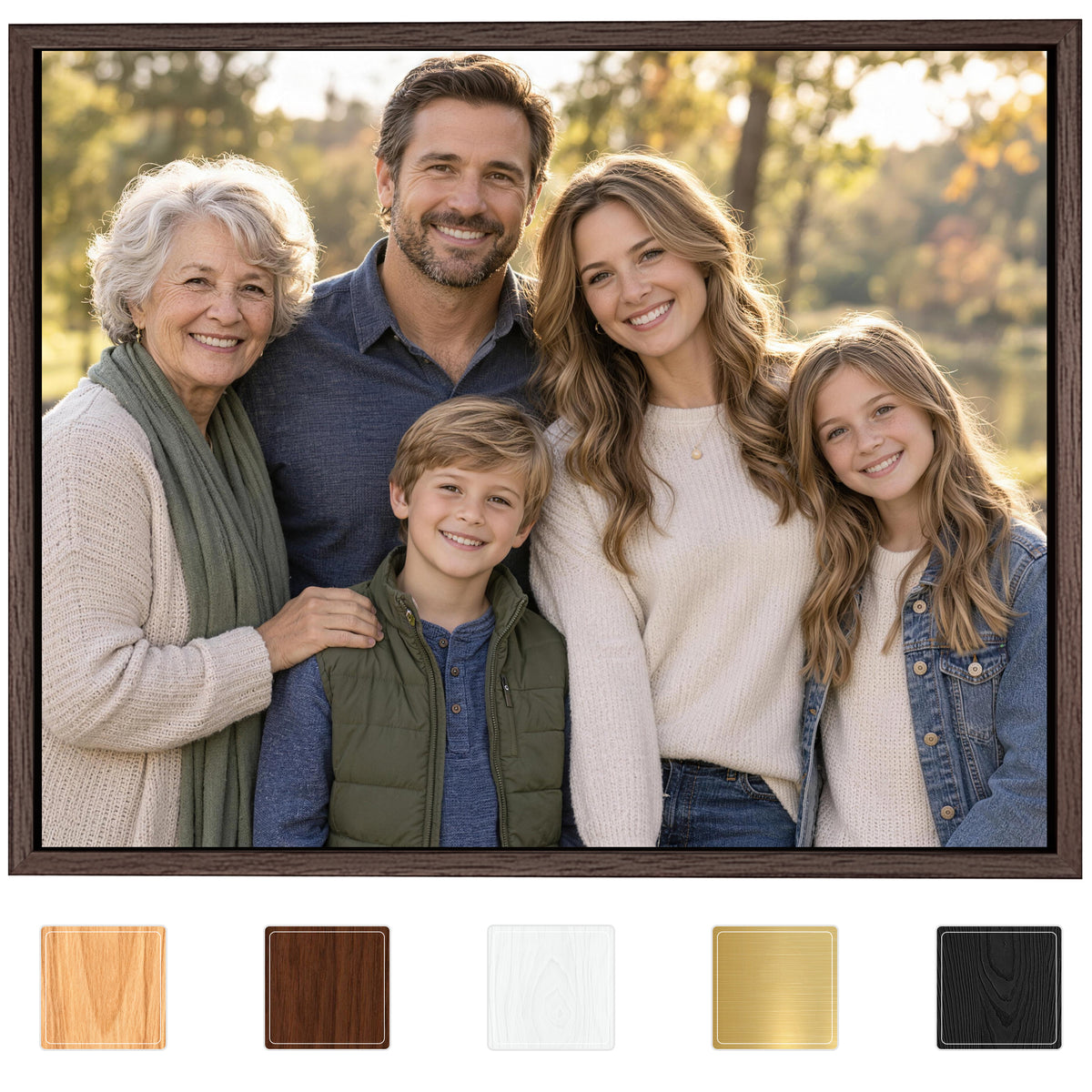 Custom Family Photo Canvas – Multi-Generation Portrait Wall Art