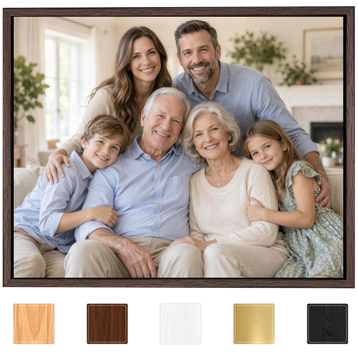 Personalized Family Canvas Print – Custom Family Photo Wall Art