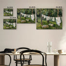 Rustic Garden Clothesline Impressionist Backyard Laundry Day Painting Wall Art