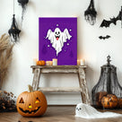 Playful Starry Ghost Halloween Canvas Wall Art