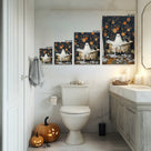 Cute Ghost in the Bathtub Halloween Wall Art
