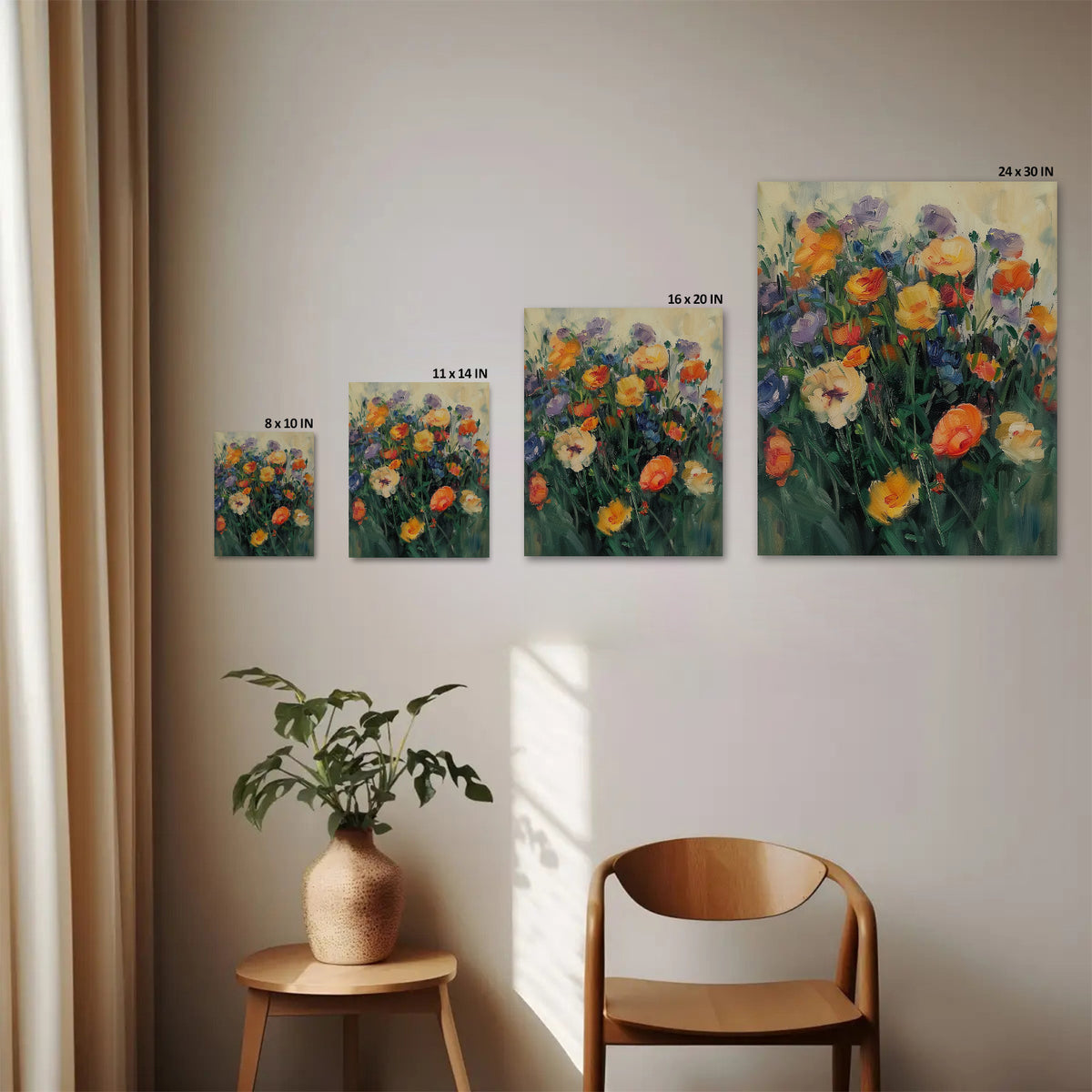 Colorful Wildflower Garden Wall Art