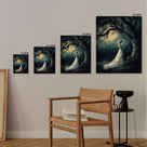 Dark Romantic Fantasy Painting Ghostly Woman in the Enchanted Forest Wall Art