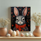Easter Modern Easter Bunny Canvas Wall Art, Stylish Bunny Home Decor Print Painting Spring Aesthetic Artwork, Rustic Easter Charm Holiday Gift Nursery Living Room Decoration